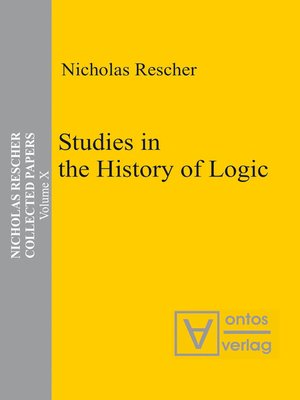 cover image of Studies in the History of Logic